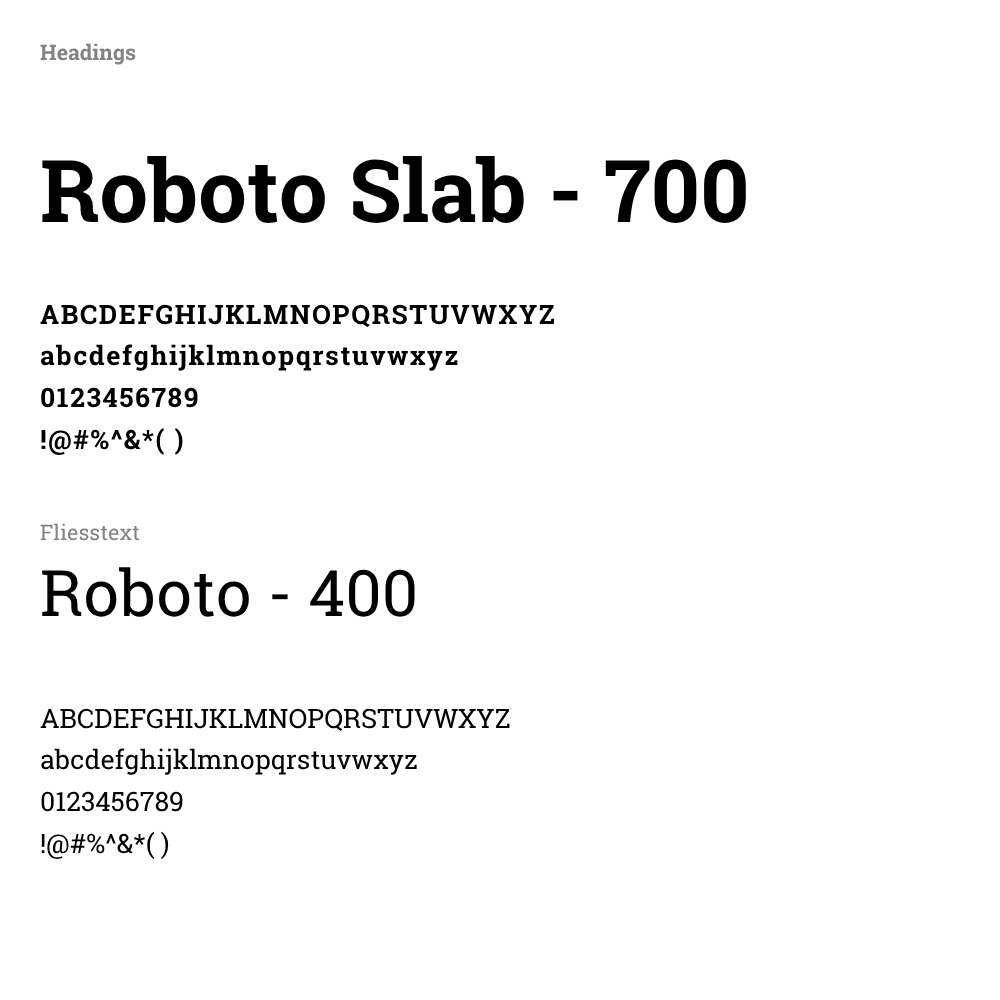 Die Schriftgestaltung von Hautriss inthneedle kombiniert Roboto Slab – 700 für Überschriften mit Roboto – 400 für Fließtexte. Diese Mischung aus kräftiger, serifenbetonter Headline-Schrift und klarer Sans-Serif-Textschrift vermittelt Stabilität, Präzision und handwerkliche Qualität – ideal für eine Marke mit künstlerischem und robustem Charakter.